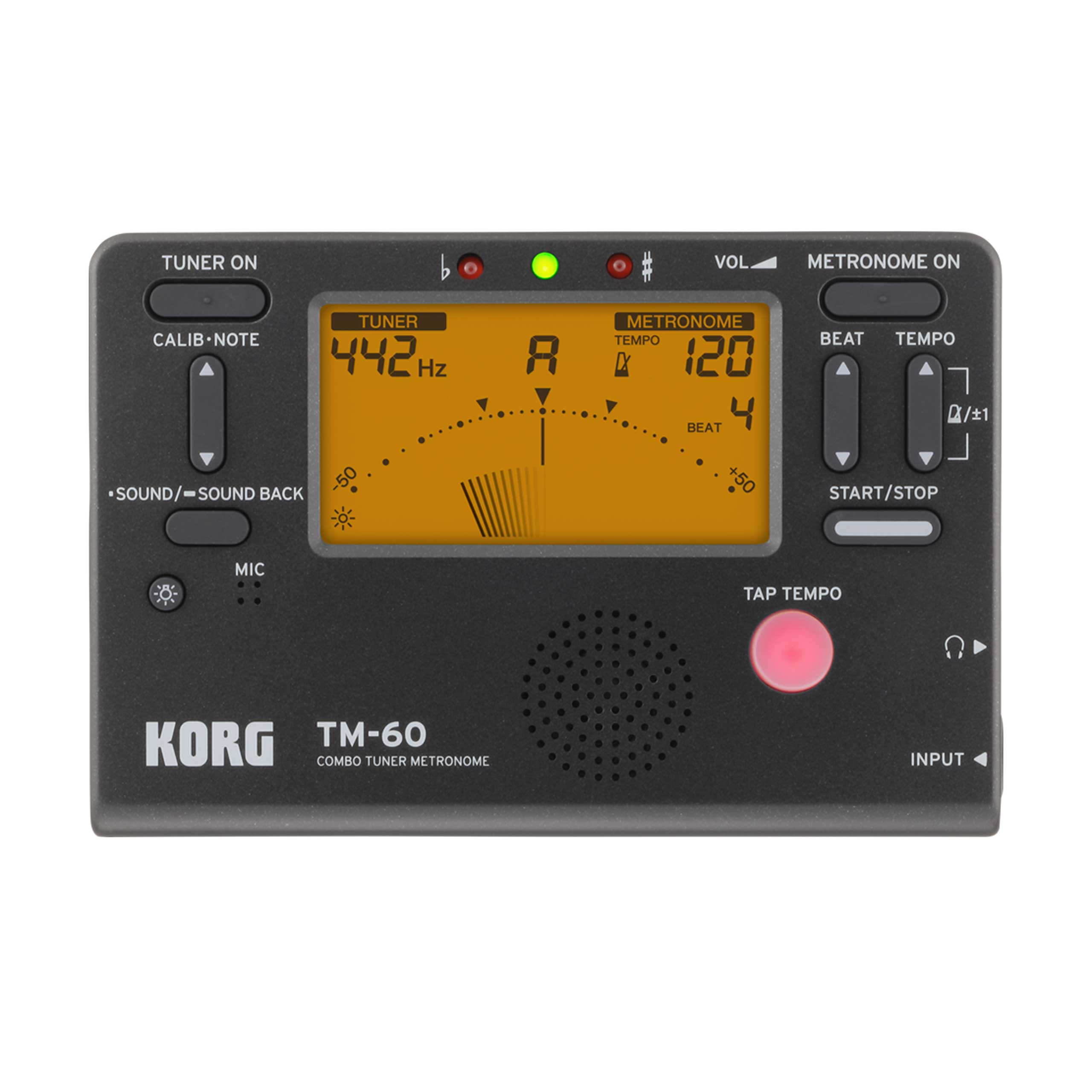 Korg TM-60 Combo Tuner Metronome in Black
