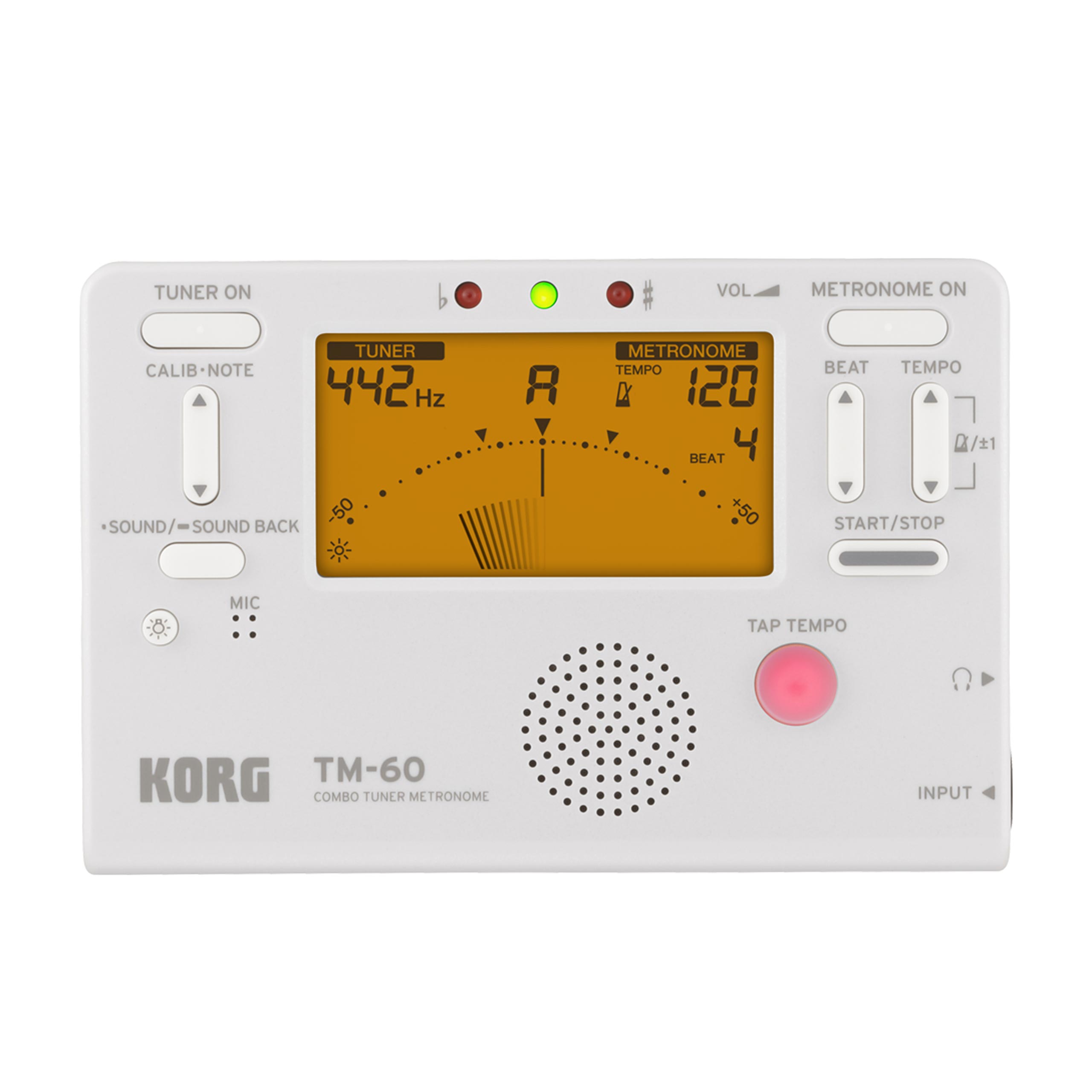 Korg TM-60 Combo Tuner Metronome in White