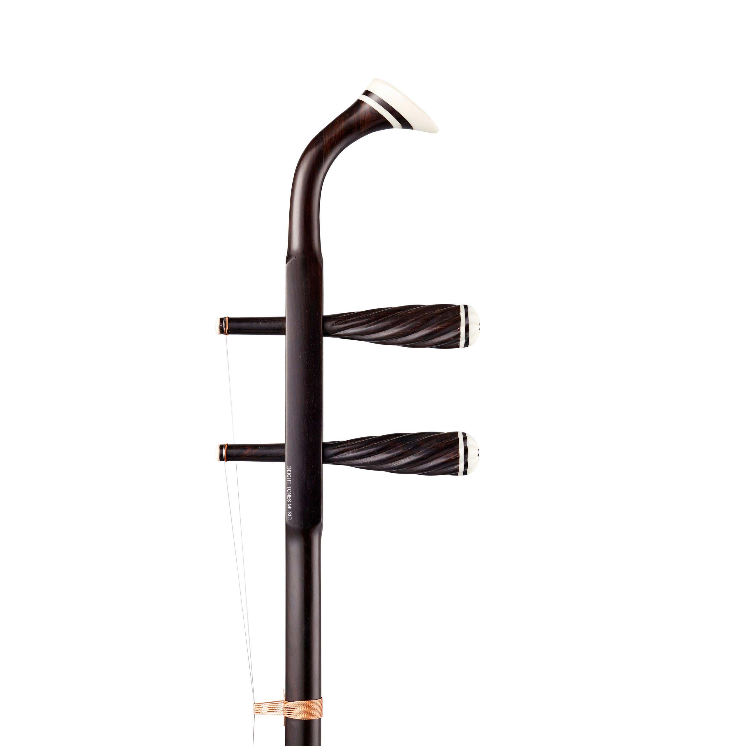 Zhang Lian Jun African Black Sandalwood Trumpet Gaohu headstock right