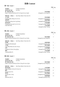 Gaoying Sheng Grading Examination Book by Teng Beginner Grade 1-3 Content Page