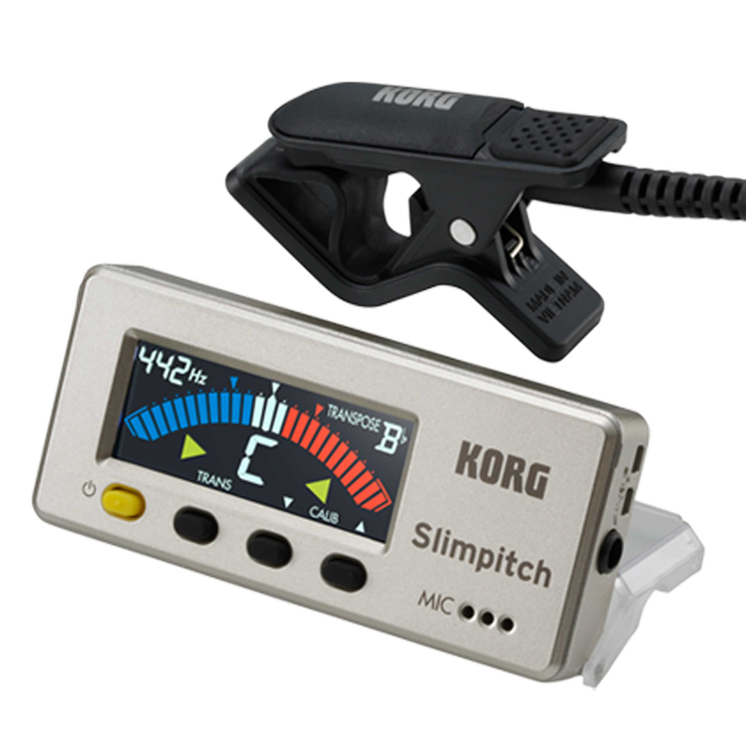 Korg Slimpitch Chromatic Tuner with Microphone in Gold