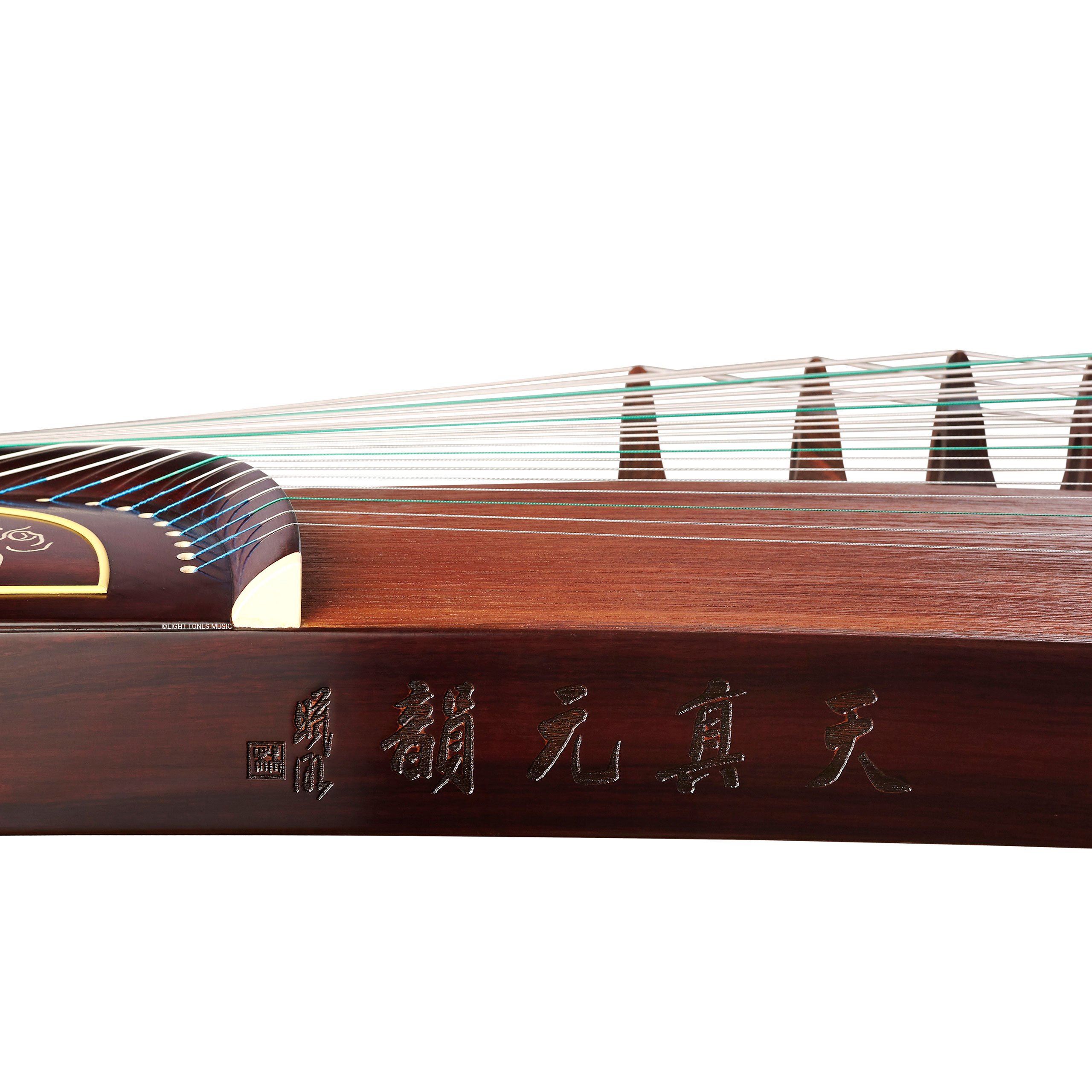 Dunhuang Yichang ‘Peonies in Bloom’ Yellow Sandalwood Guzheng Sideboard