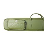 Jiayue Matte Green Dizi Long PU Padded Soft Case Small Compartment