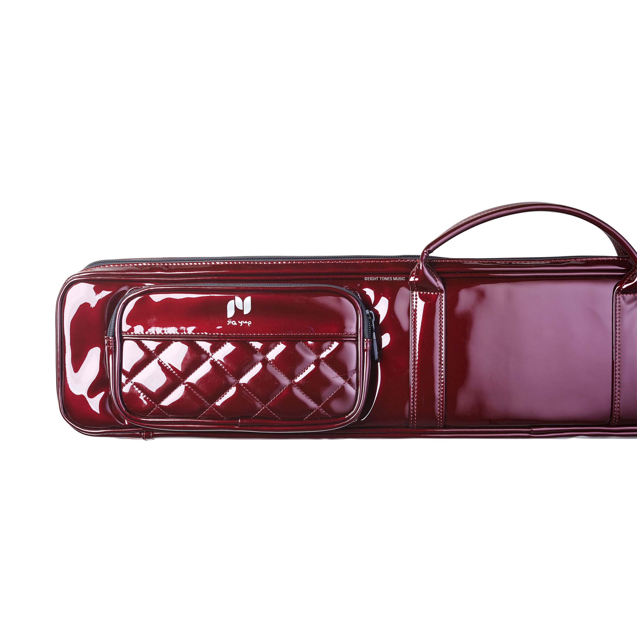 Jiayue Wine Red Dizi Long Padded Soft Case Small Compartment