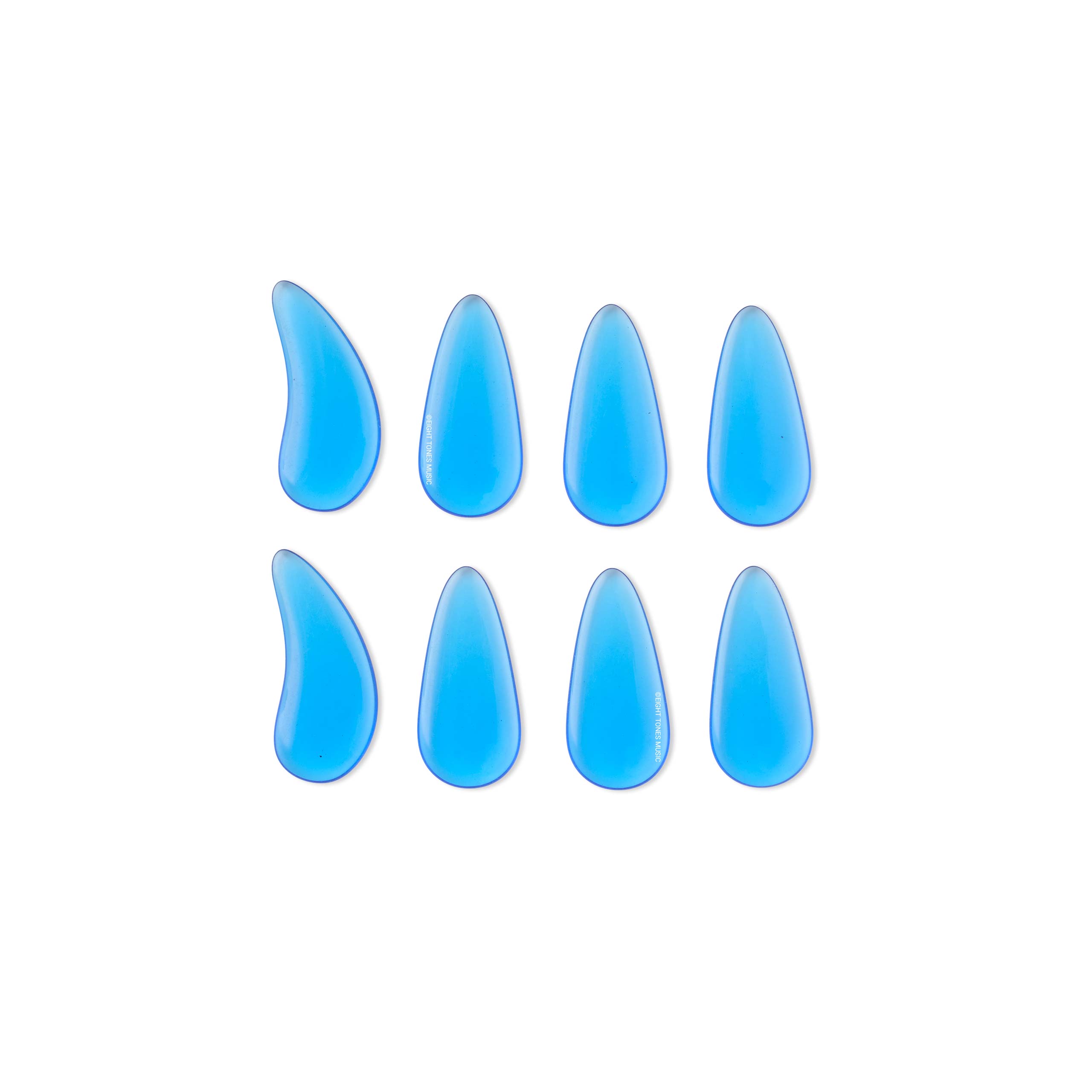 Premium Transparent Blue Design Guzheng Nails